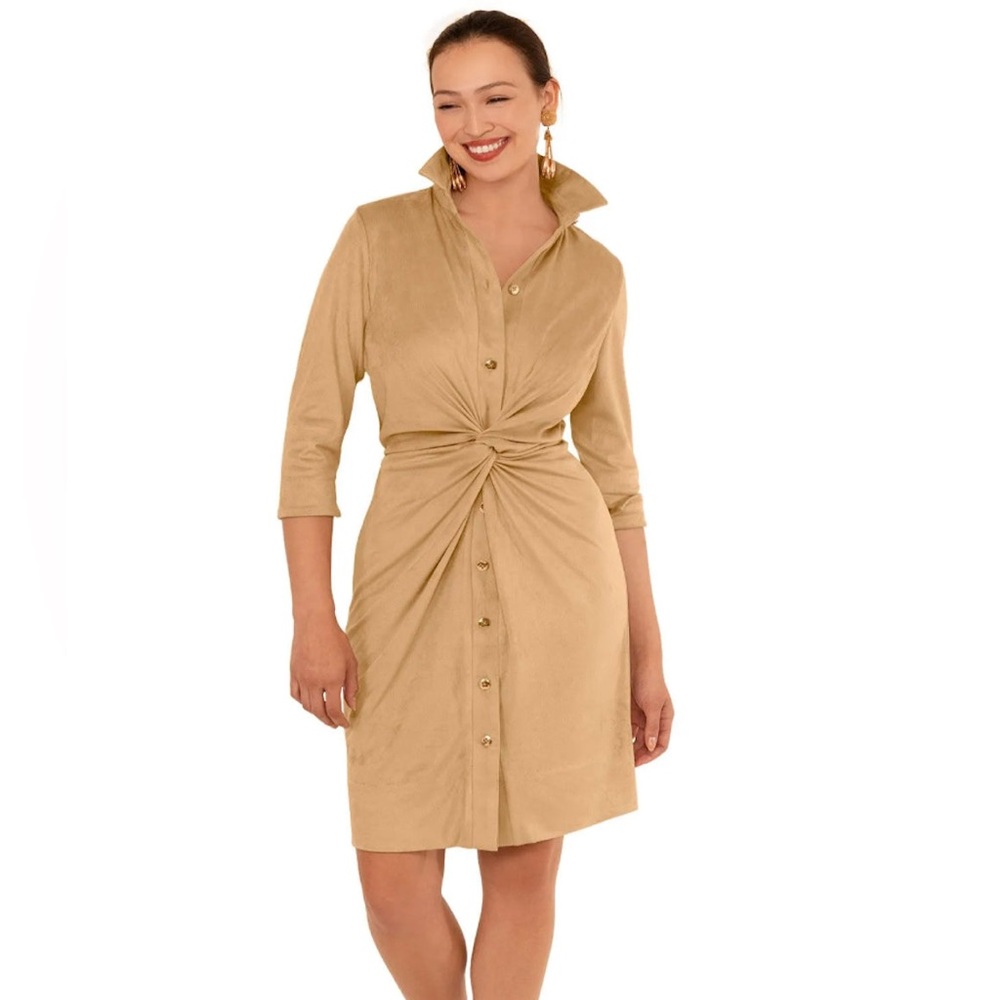 Gretchen Scott Designs Tan Midi Dress